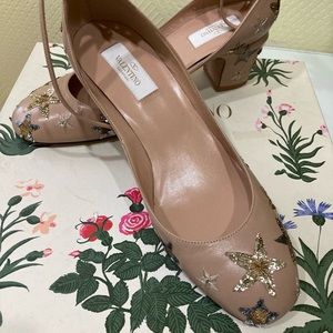 Valentino Mary Jane style low heal pump.